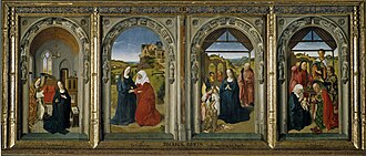 Tríptico de la vida de la Virgen, c. 1465, óleo sobre tabla, Museo del Prado.