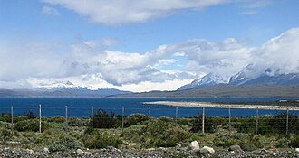 Vista panorámica del Lago Sarmiento