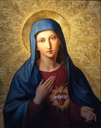 Representación artística del Inmaculado Corazón de María