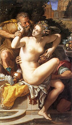 Susana y los viejos de Alessandro Allori