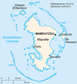 Mapa detallado de Mayotte