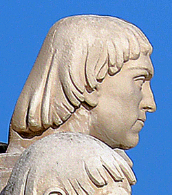 Representación de Pêro de Alenquer en el Monumento a los Descubrimientos