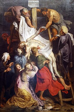 Descendimiento de la cruz de Rubens en el museo