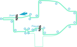 Esquema del trazado anterior del circuito entre 2018 y 2019