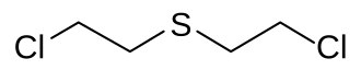 Representación química del gas mostaza