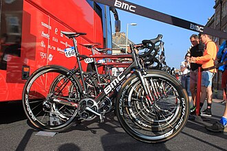 Bicicletas del equipo en la Vuelta a Gran Bretaña 2014