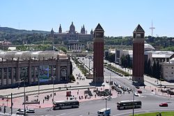 Recinto de Montjuic durante un evento