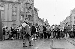 Manifestación en Timișoara en 1989