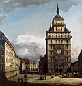 El Kreuzkirche en Dresde pintado por Bellotto