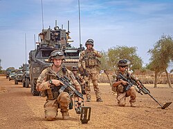 Zapadores del ejército durante un ejercicio de instrucción.