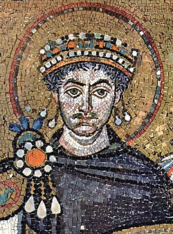 Retrato histórico de Justiniano I.