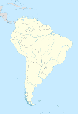 Ubicación de Puerto Argentino en América del Sur
