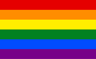Bandera del arcoíris empleada como símbolo de apoyo al orgullo LGBT