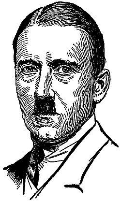 Retrato a lápiz de Adolf Hitler en 1923