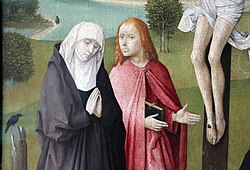 Detalle de María y Juan en la pintura de El Bosco.