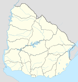 Mapa de localización de Colonia del Sacramento en Uruguay