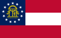 Mapa de los Estados Unidos con Georgia resaltada