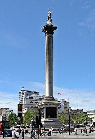 Vista general de la Columna de Nelson en Trafalgar Square