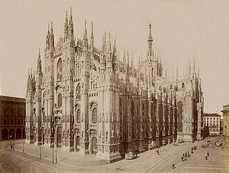Vista de la catedral en el siglo XIX
