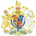 Escudo de armas utilizado durante el reinado de Jorge I y sus sucesores en el siglo XVIII.