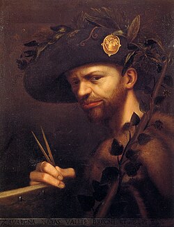 Autorretrato de Giovanni Paolo Lomazzo en traje de abad
