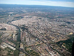Vista aérea de Sevilla y municipios del norte
