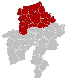 Mapa representativo del Distrito de Namur