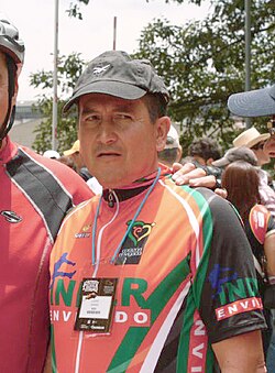 Luis Herrera en su etapa como ciclista profesional.