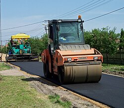 Construcción de carretera en Hungría