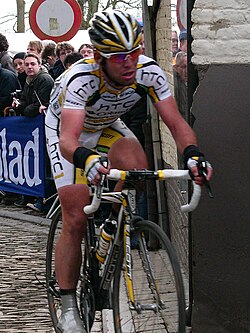 Mark Cavendish durante el Tour de Flandes 2010