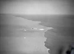 Vista de la costa del Sahara español en la zona de Río de Oro en 1930