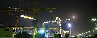 Edificio en construcción de la sede del Consejo Olímpico de Asia
