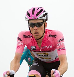 Steven Kruijswijk compitiendo en el Giro de Italia 2016
