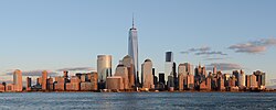 Panorama del Lower Manhattan en Nueva York, Estados Unidos.