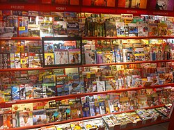 Ejemplares impresos de revistas alemanas.