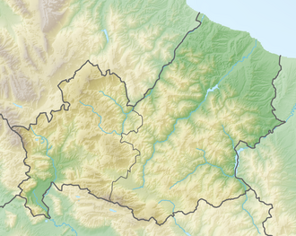 Mapa de localización de Campitello Matese en Molise