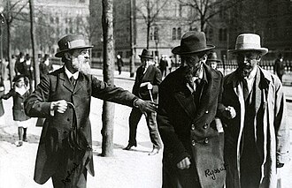 Retrato fotográfico de figuras mencheviques como Pável Axelrod y Yuli Mártov en Estocolmo