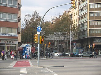 Vista general del Paseo de Fabra i Puig