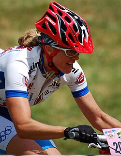 Fotografia de la ciclista Paola Pezzo