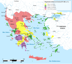 Mapa histórico del istmo de Corinto mostrando su ubicación estratégica y ciudades circundantes.