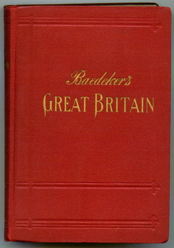 Ejemplar de la guía Baedeker de Gran Bretaña de 1937.