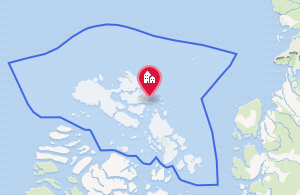 Mapa simplificado de la comuna de Guaitecas en la Región de Aysén
