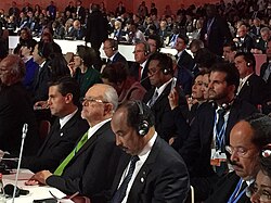 Delegados internacionales en la conferencia
