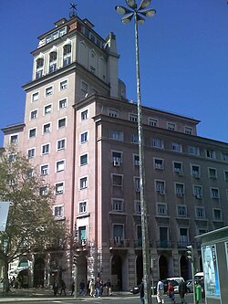 Torre de la Praça do Areeiro en Lisboa