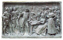 Relieve del Monumento a los Saineteros Madrileños
