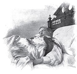 Dibujo del cadáver de Cánovas