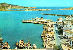 El puerto de Ibiza en 1965.