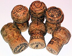 Cierres especiales de corcho para bebidas espumosas