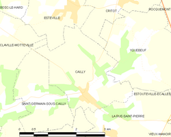Detalle cartográfico o administrativo de Cailly
