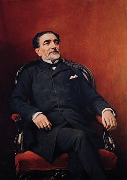Retrato al óleo de Práxedes Mateo Sagasta realizado por José Casado del Alisal en 1884.